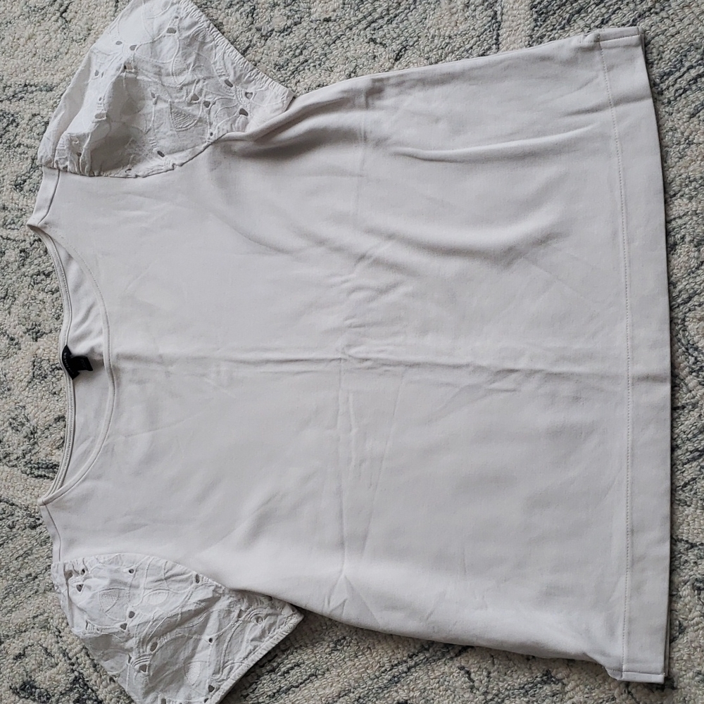 Ann Taylor Cream Short Sleeve top